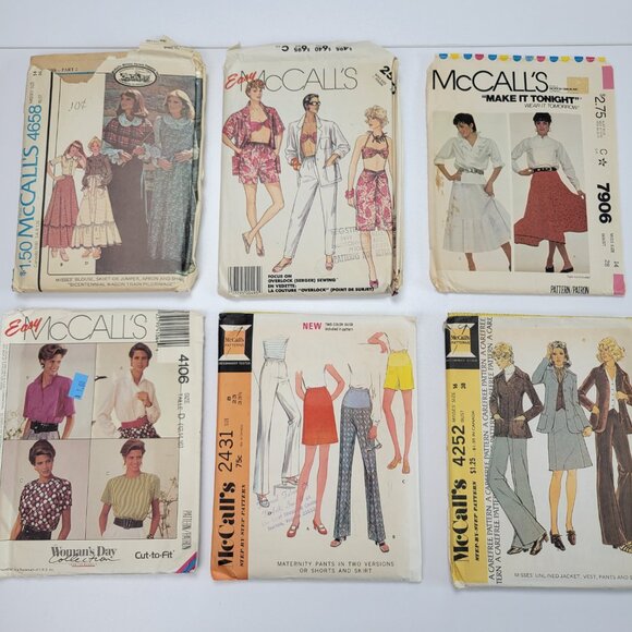 Lot of 21 Vintage Sewing Patterns Womens, Teens, Men Mixed  Brands - Picture 2 of 9